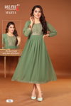 Marya By Dee Cee Naira Cut Plain Georgette Kurtis Wholesale Price IN Surat